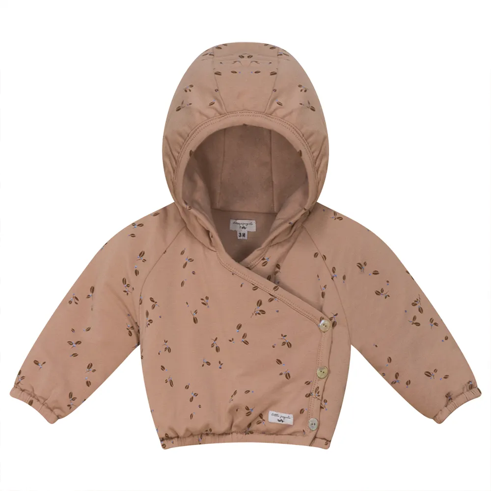 Little Fragile Light Maple Leaf Print Jacket