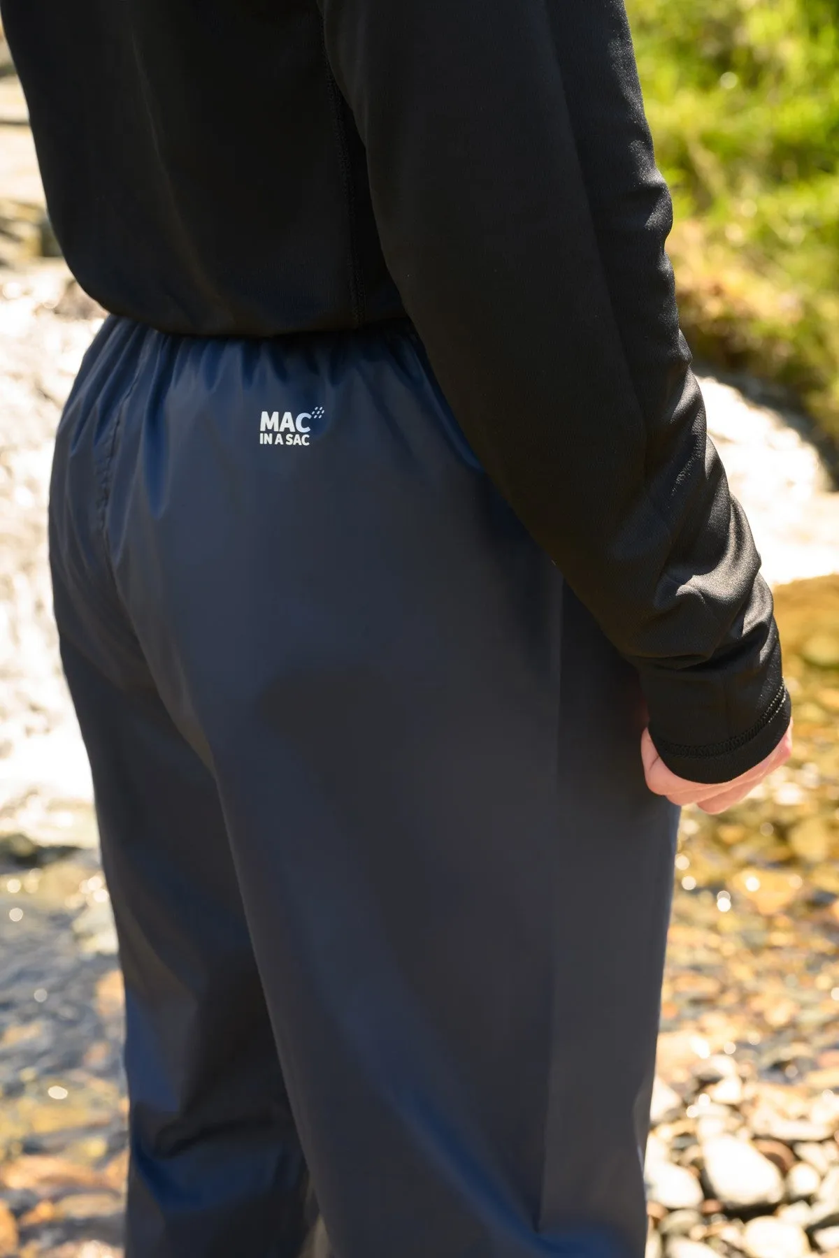 Mac in a Sac Adults Waterproof Breathable Windproof Packable Overtrousers-NAVY