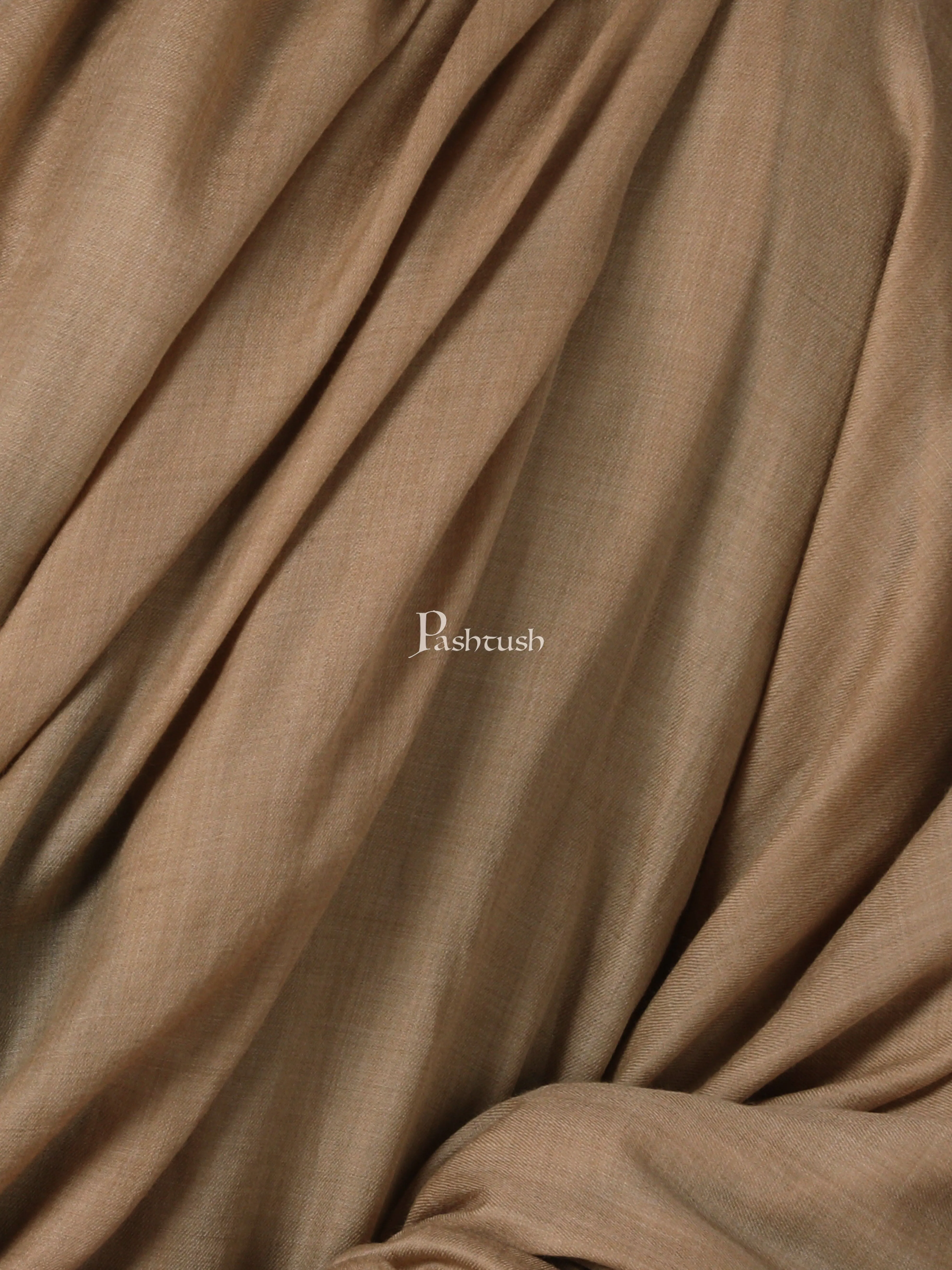 Pashtush His And Her Set Of 100% Pure Wool Shawls With Wooden Chester Box, Taupe and Black