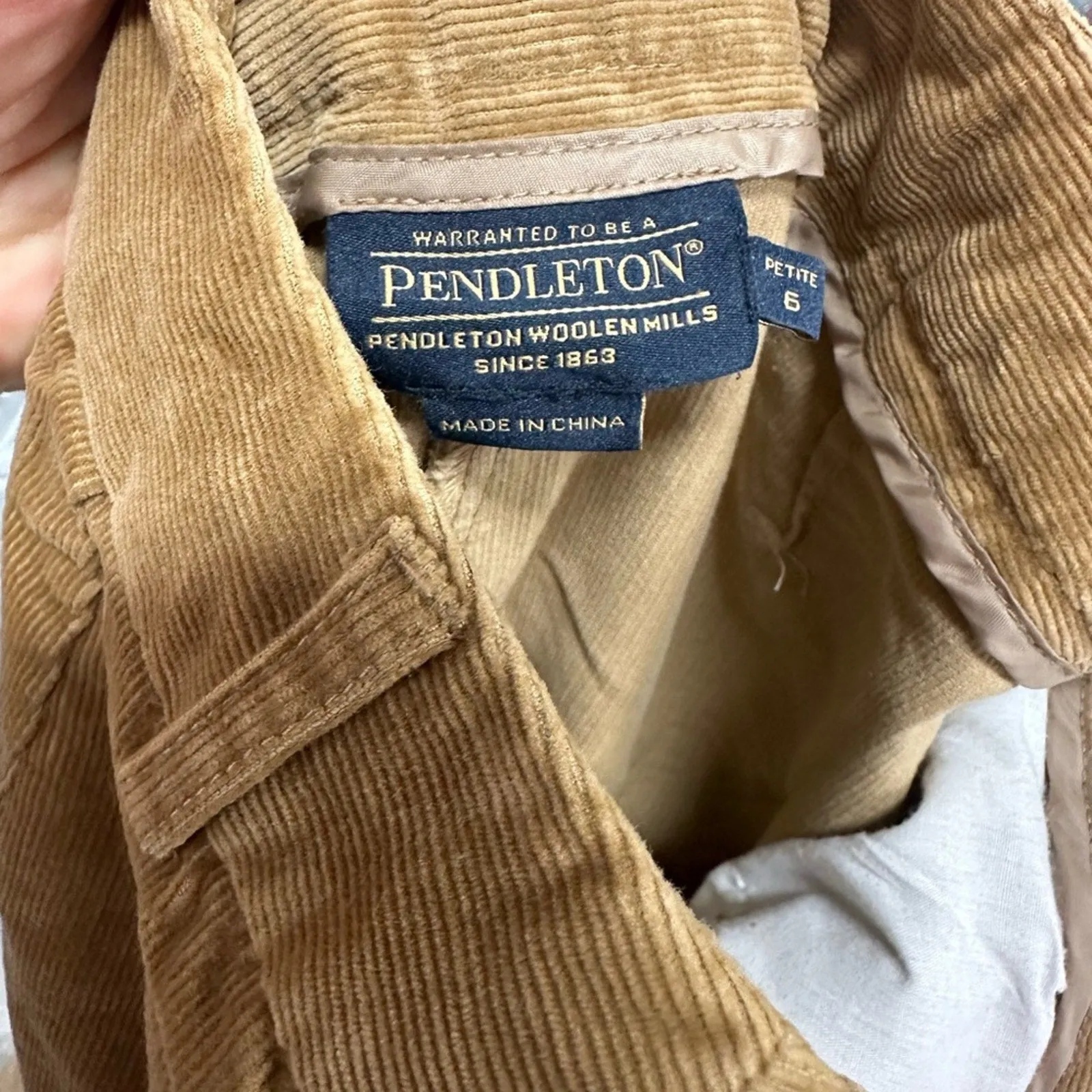 Pendleton Brown Corduroy Straight Leg Pants