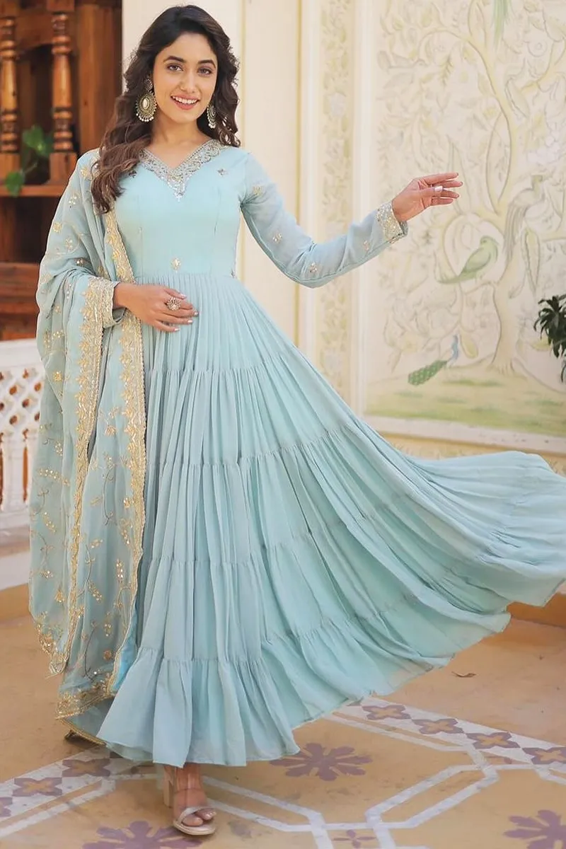 Ready To Wear Ruffle Gown For Wedding