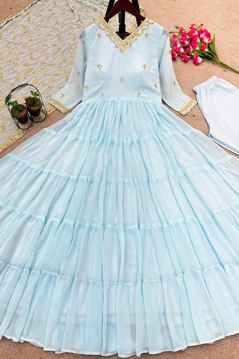Ready To Wear Ruffle Gown For Wedding