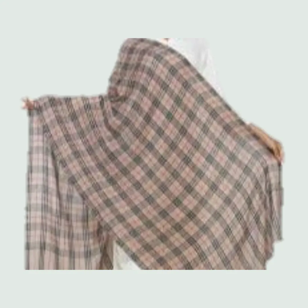 Red Check Stole for Men | 100% Organic Wool