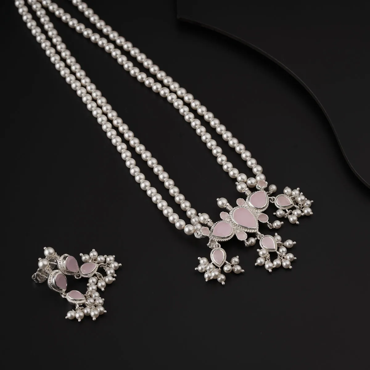 Rose Quartz & Pearls Tanmani Set