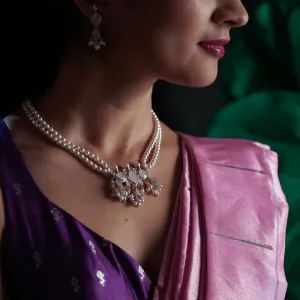 Rose Quartz & Pearls Tanmani Set