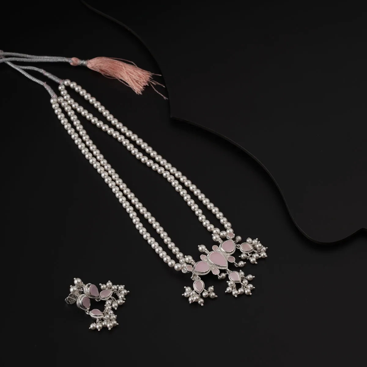 Rose Quartz & Pearls Tanmani Set