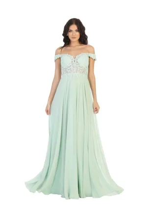 Sage Bridesmaid Dresses in Mesh and Plus Size Gowns by MQ1602