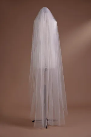 Sequin Wedding Veil in Cathedral Length with Subtle Shimmer