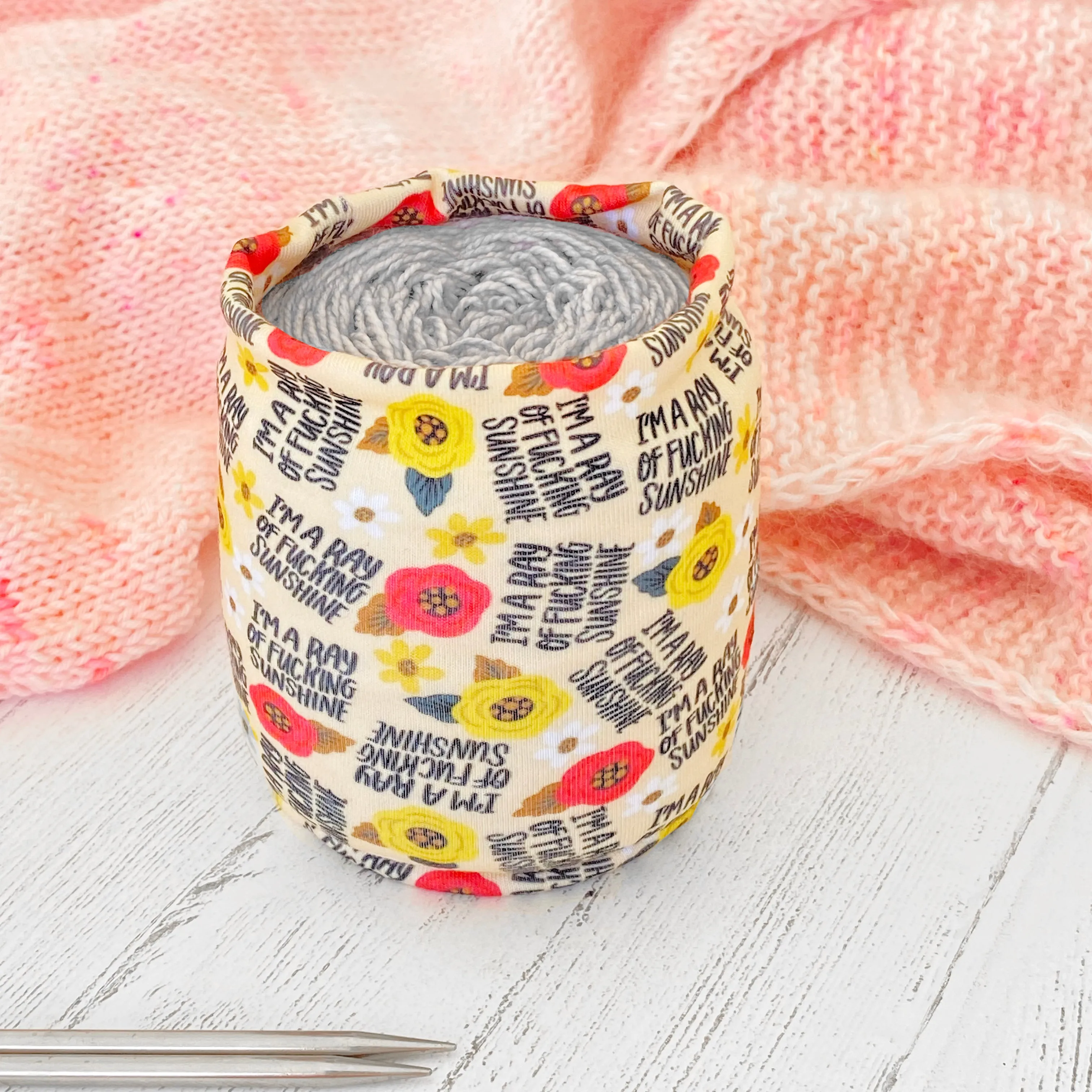 Skein Coats Yarn Cozy - I'm a Fucking Ray of Sunshine