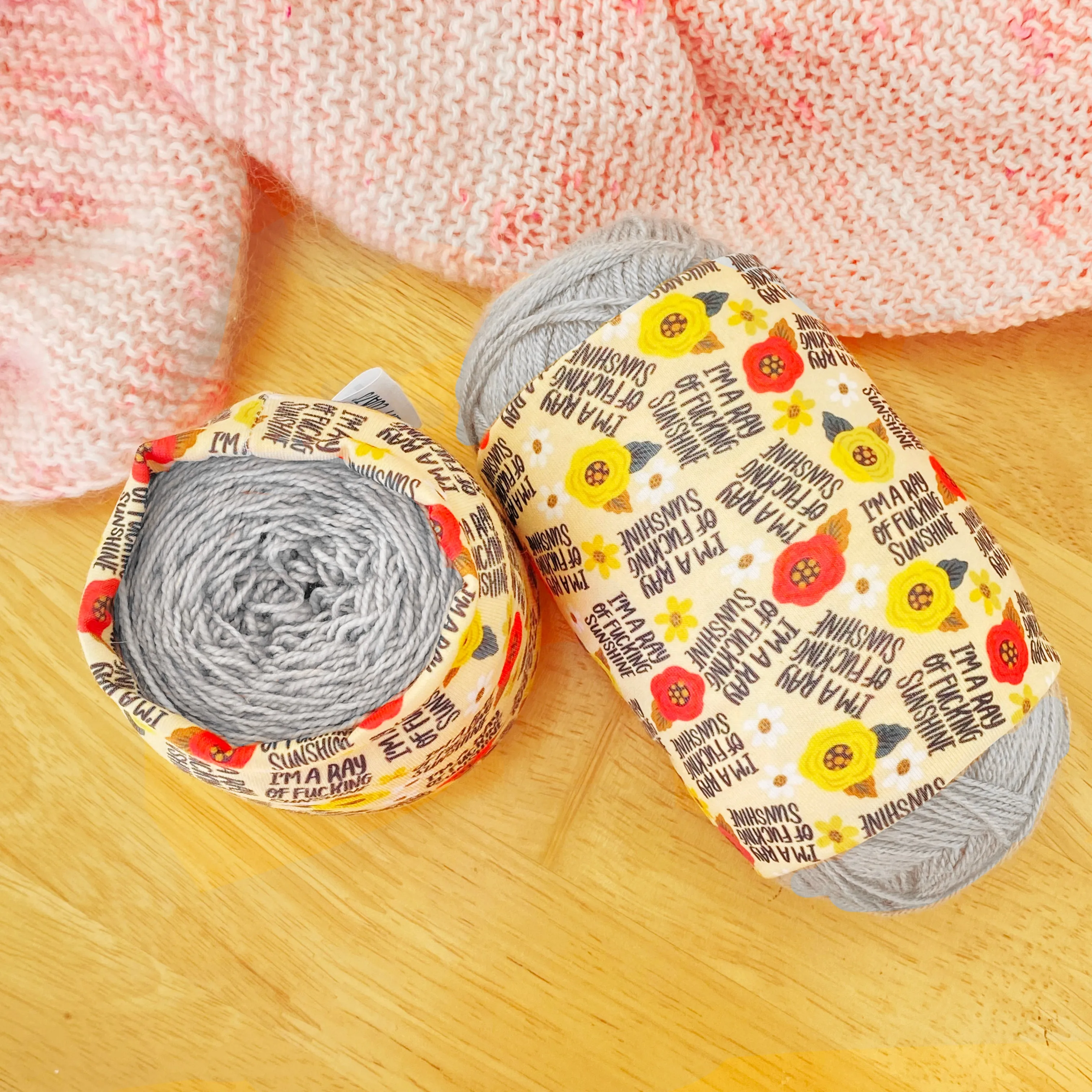 Skein Coats Yarn Cozy - I'm a Fucking Ray of Sunshine