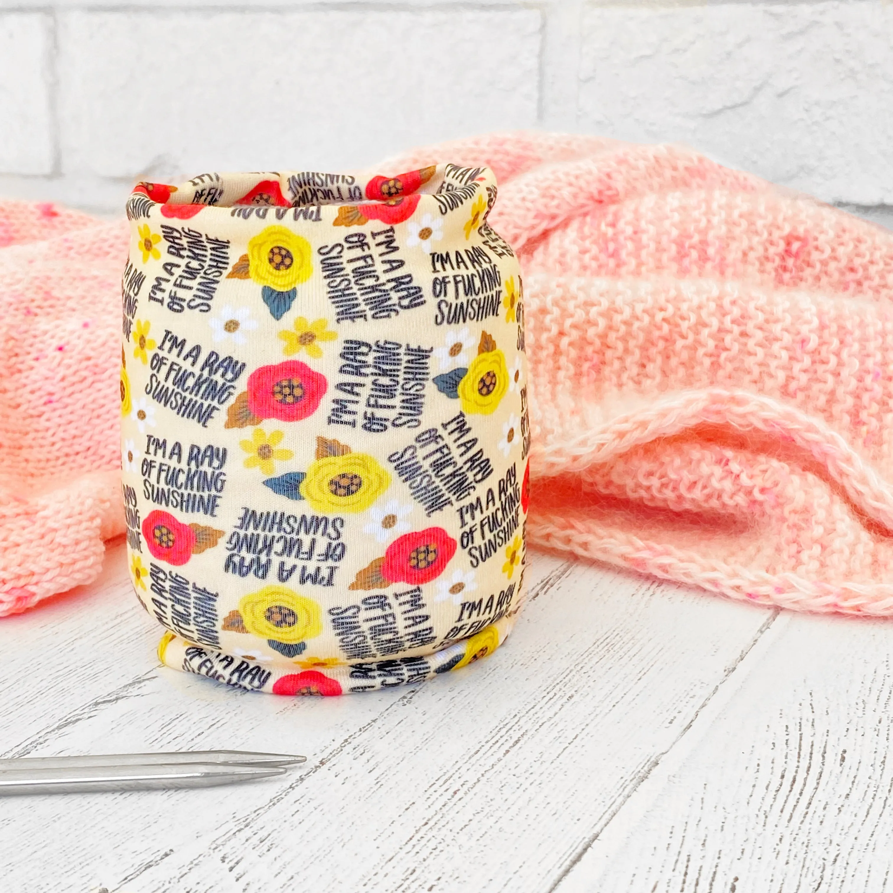 Skein Coats Yarn Cozy - I'm a Fucking Ray of Sunshine