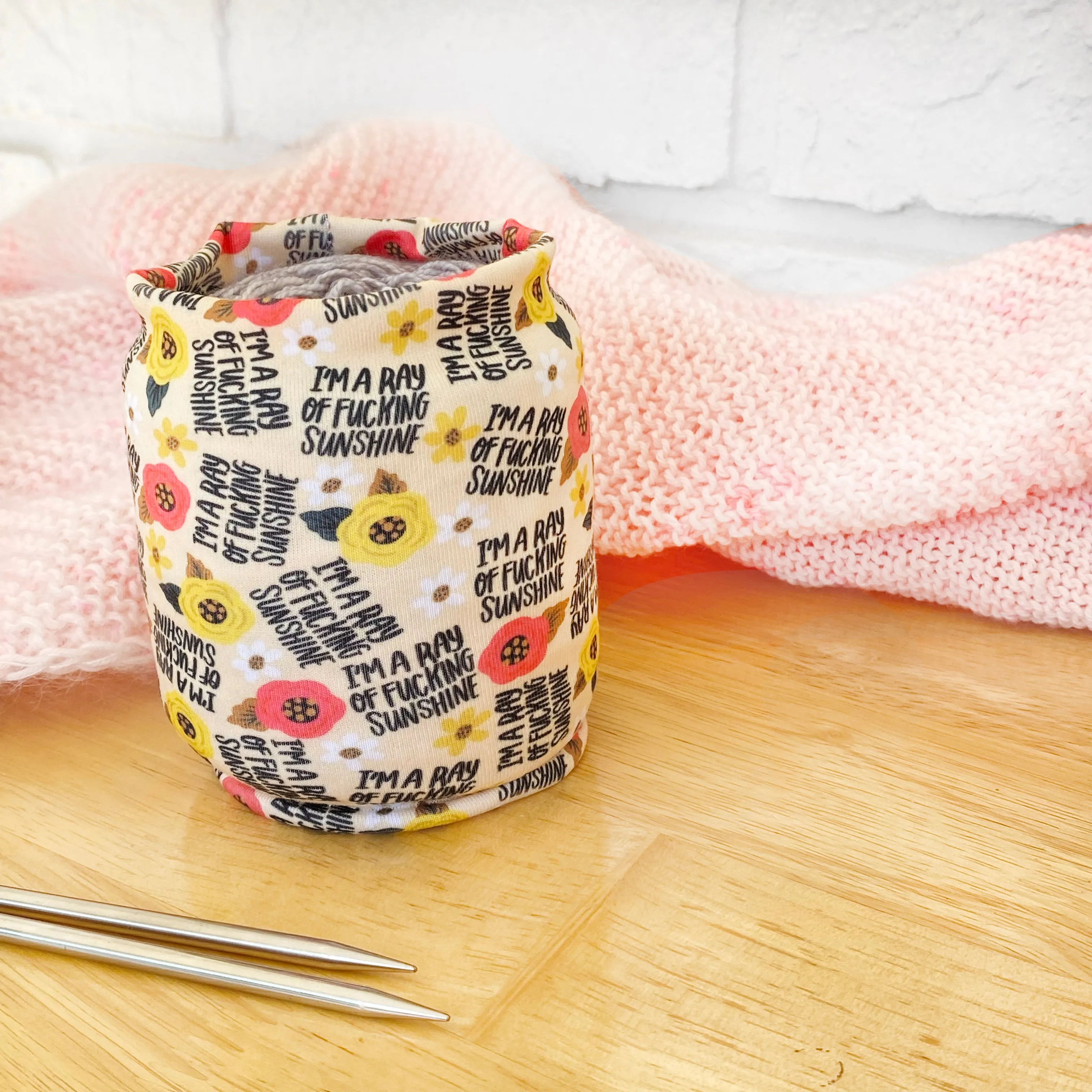 Skein Coats Yarn Cozy - I'm a Fucking Ray of Sunshine