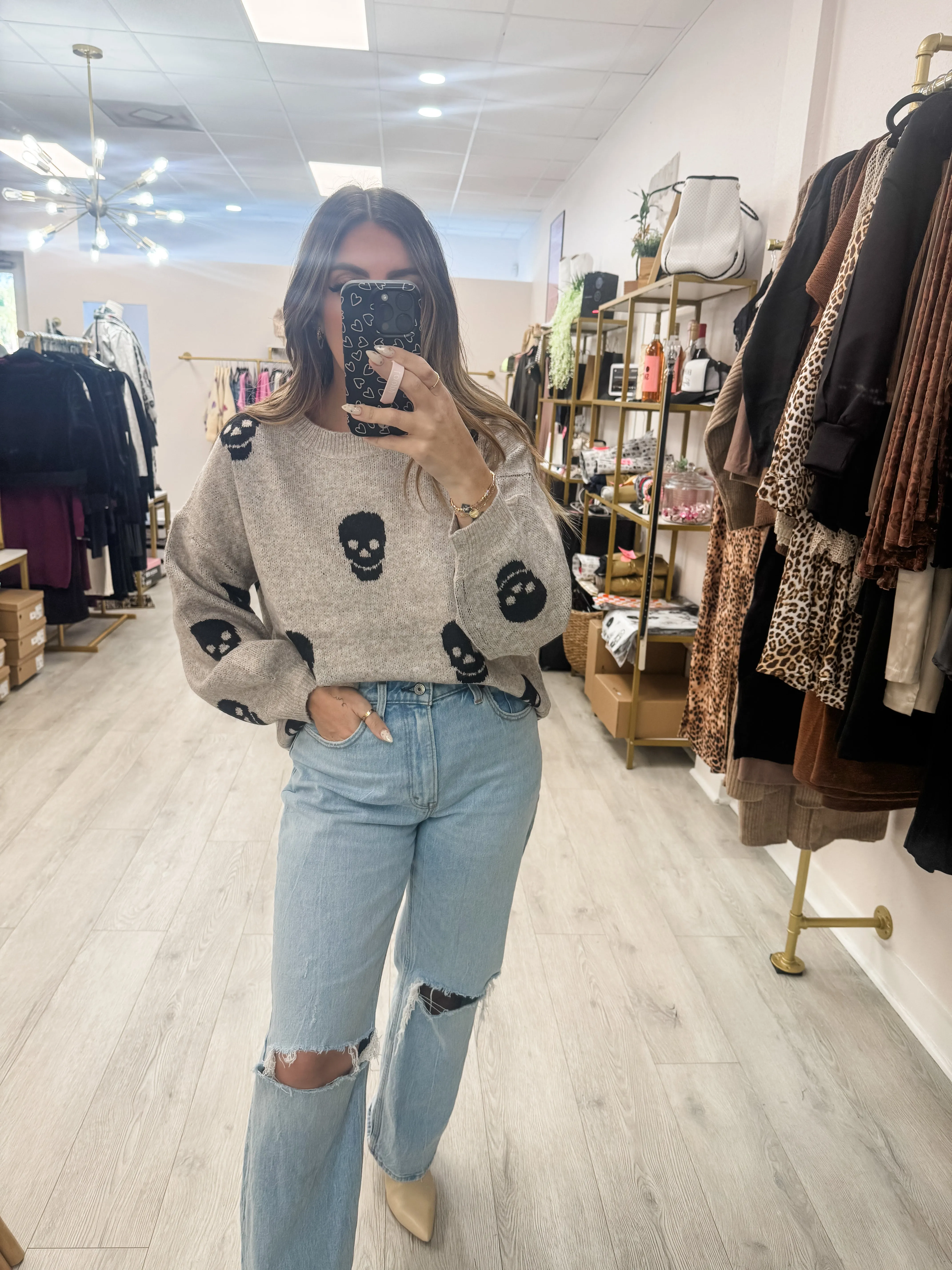 Skull Pattern Sweater