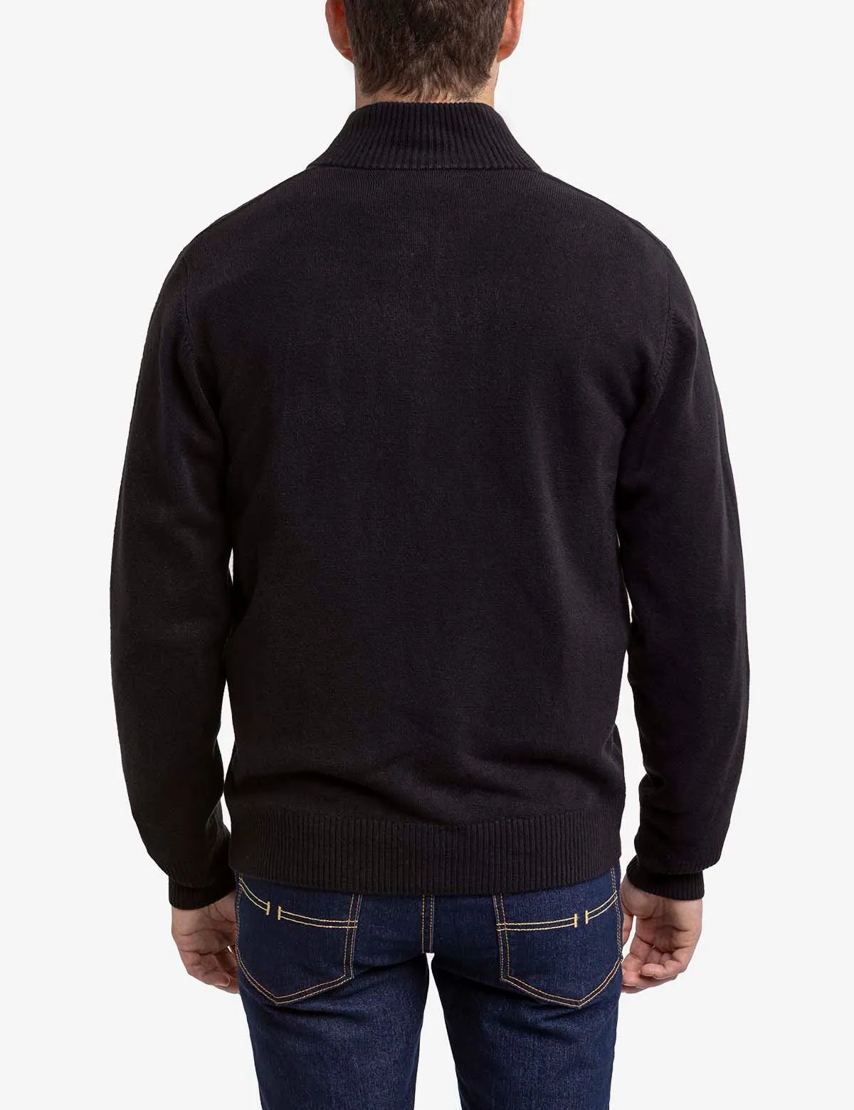 SOFT SOLID 1/4 ZIP SWEATER