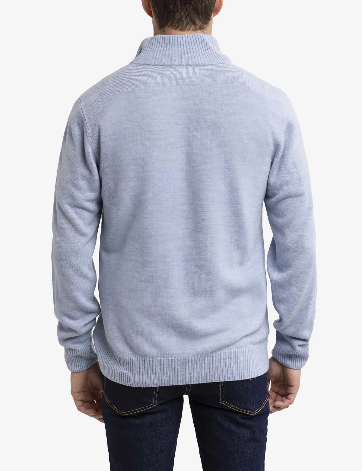 SOFT SOLID 1/4 ZIP SWEATER