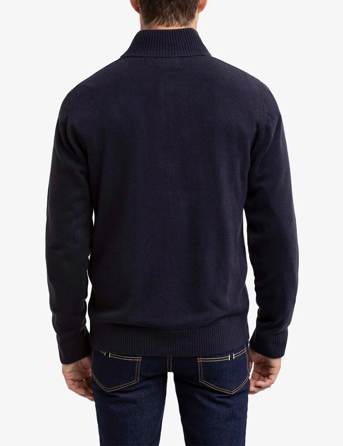 SOFT SOLID 1/4 ZIP SWEATER