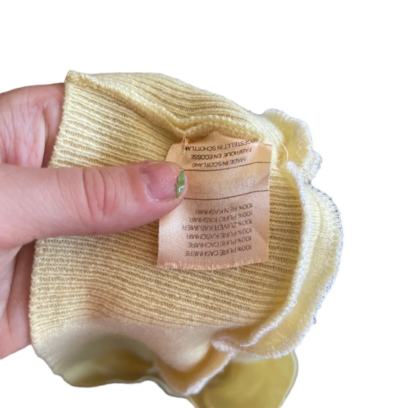 SS 1987 Archival Chanel Yellow Cashmere Sweater Top (M/L)