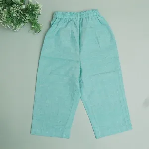 Teal Blue Nature Wear Cotton Trousers