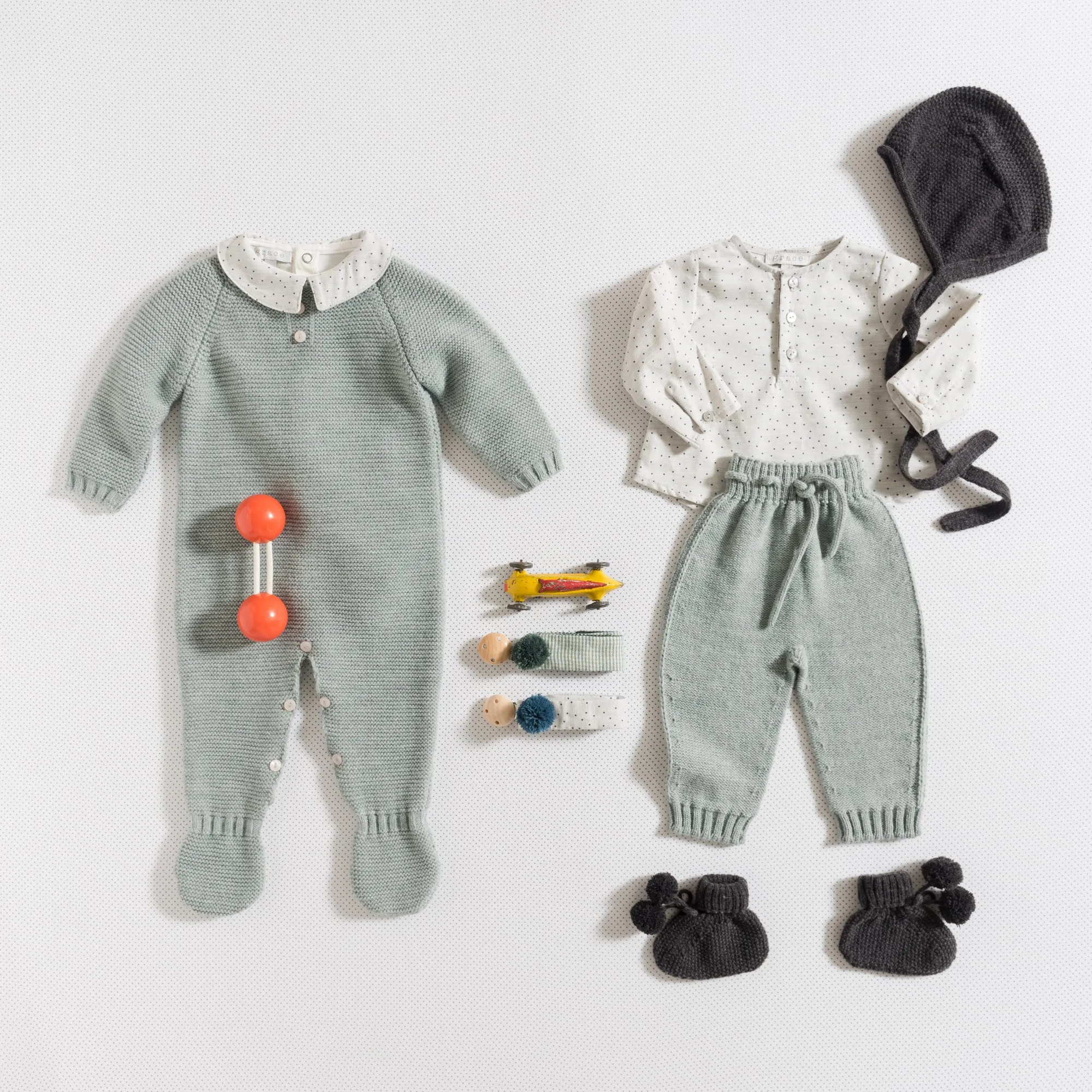TROUSERS / DUSTY GREEN