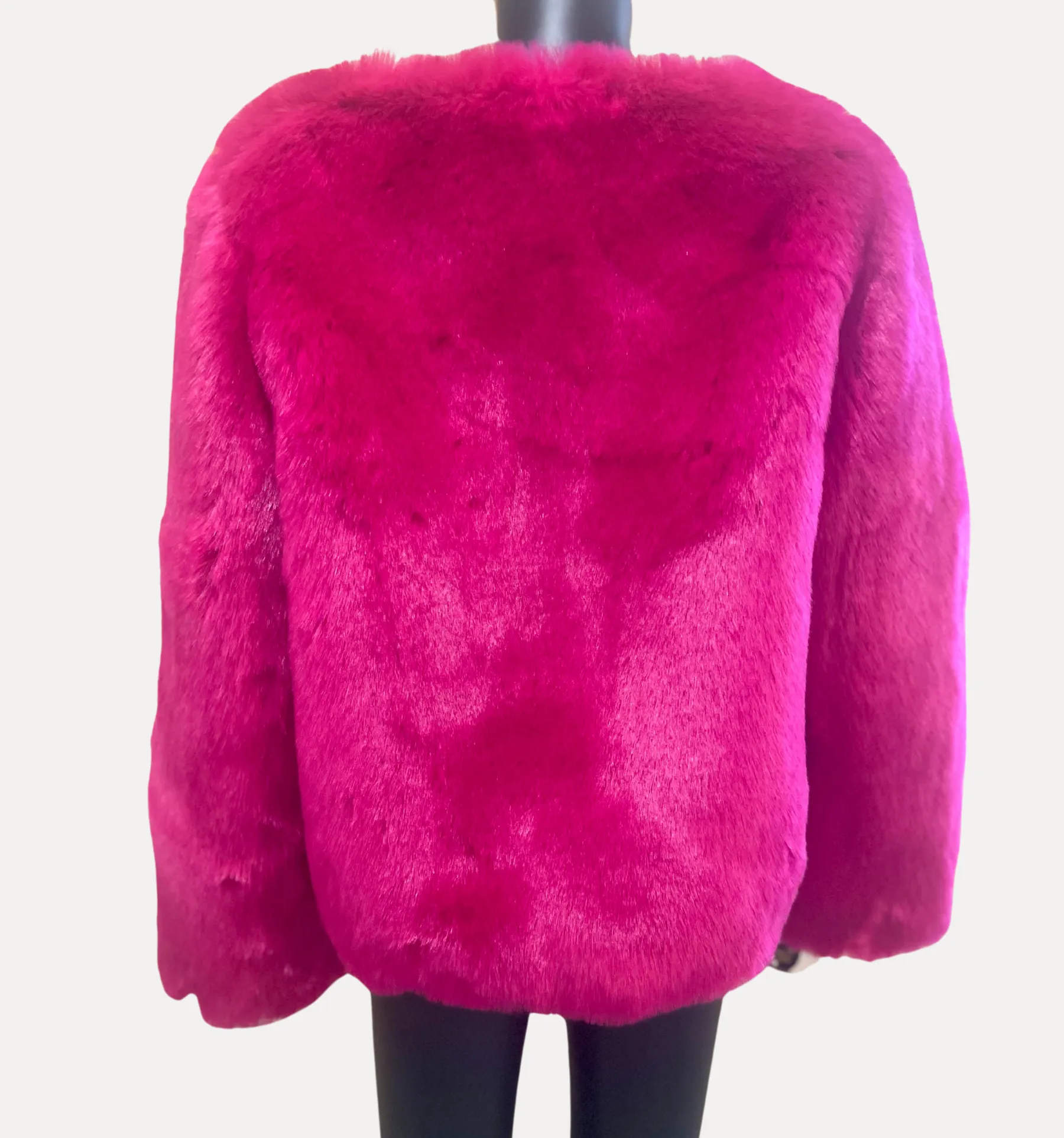 Two Tone Mustard Faux Fur Jacket