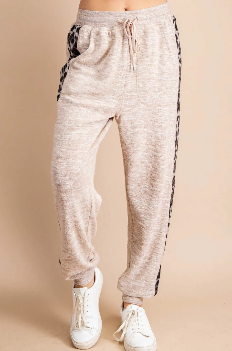 Wild Dreams Leopard Loungewear Stripe Joggers