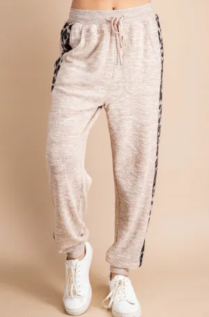 Wild Dreams Leopard Loungewear Stripe Joggers