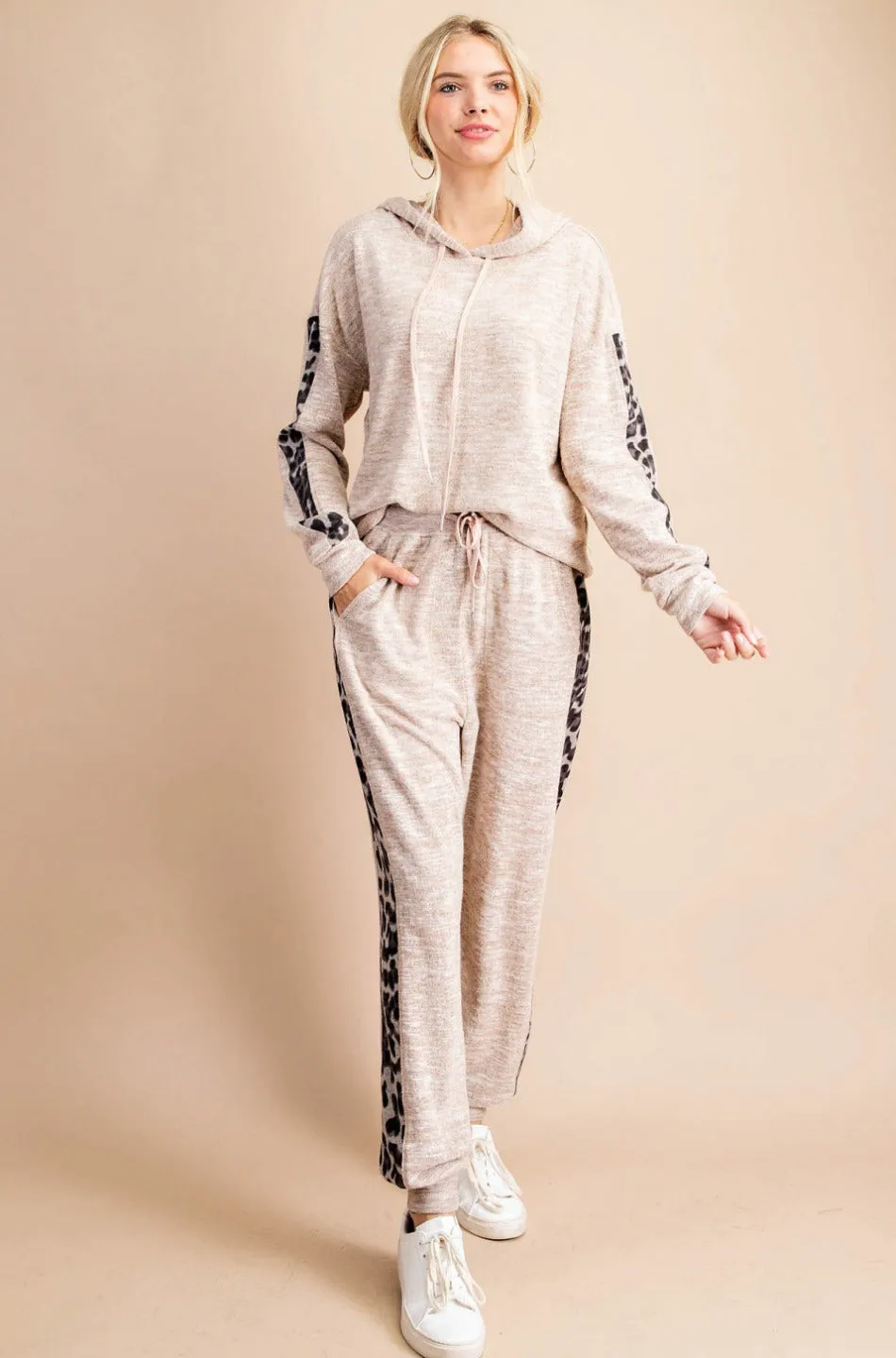 Wild Dreams Leopard Loungewear Stripe Joggers