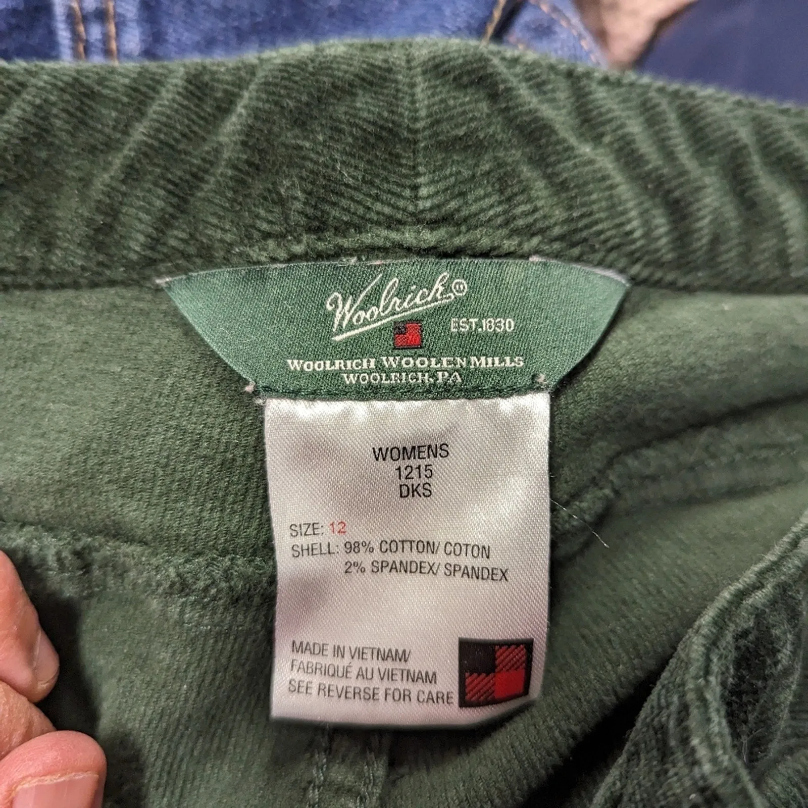 Woolrich Green Corduroy Pants / 12